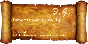 Danczinger Gizella névjegykártya